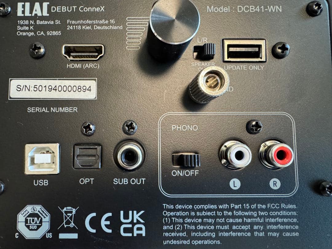 ELAC Debut ConneX DCB41 元箱付き・アップデート済み