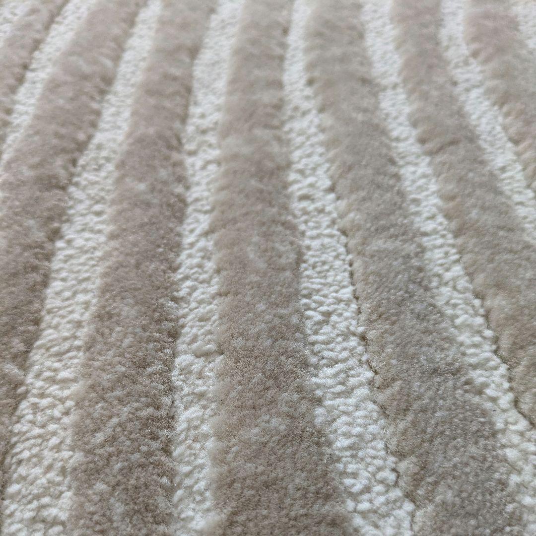 北欧円形ラグ・カーペット（ベージュ、ホワイト）