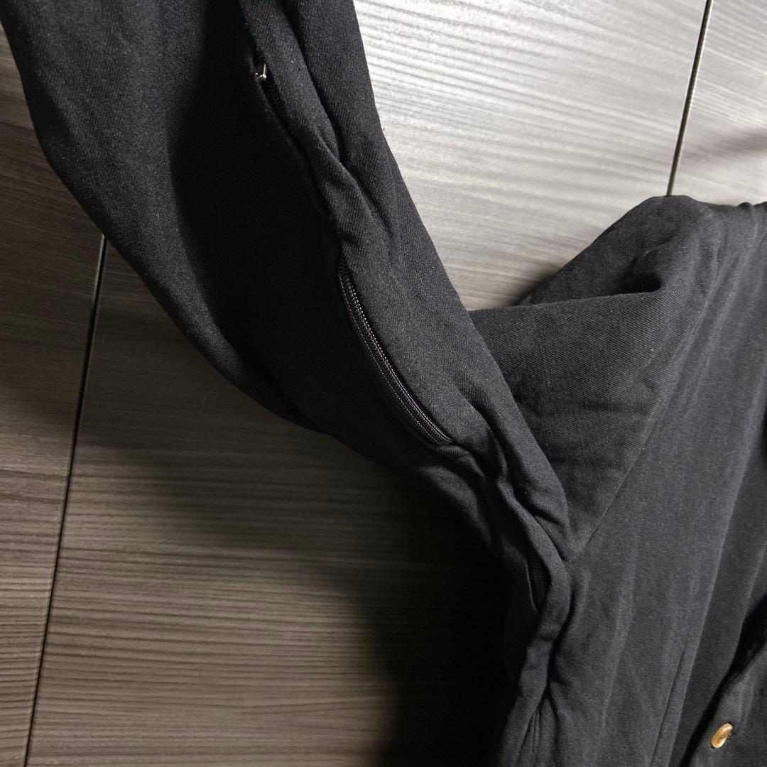 コムデギャルソンオムプリュス テーラードジャケット ポリエステル 縮絨 ブラック