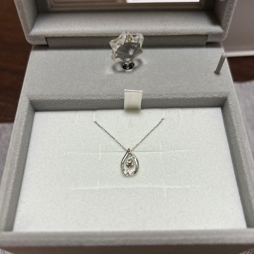 canal 4℃ k10ダイヤモンド ドロップネックレス