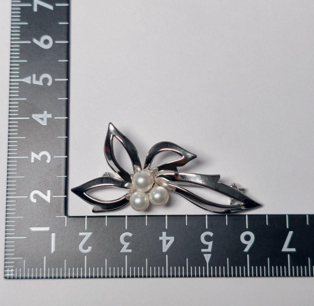 【極美品 最高級!!】ミキモト ブローチ パール フォーマル 3珠 皇室御用達