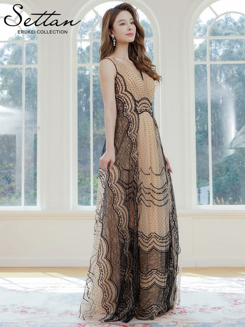 極美品 新作 ERUKEI エルケ ロング ドレス settan セッタン