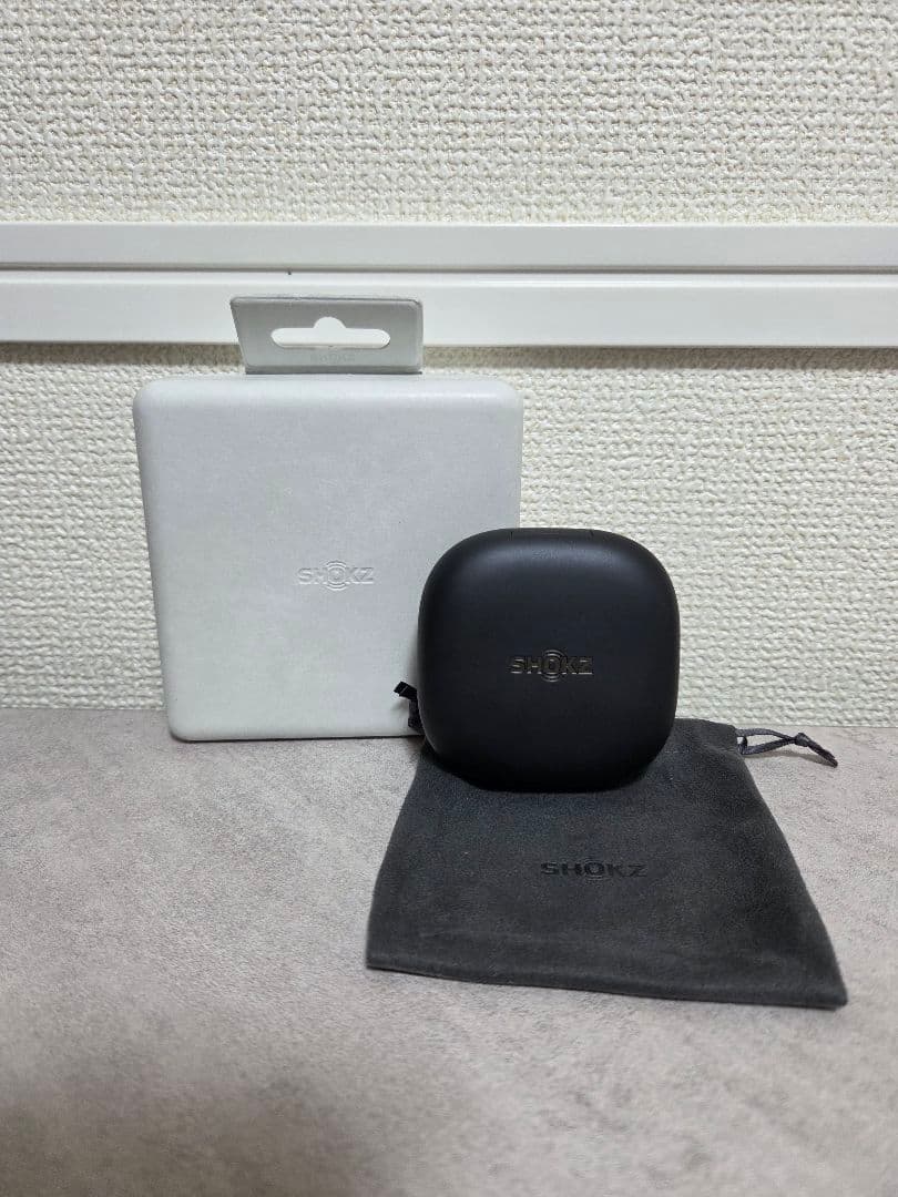 【美品】SHOKZ OPENFIT2 ブラック 収納ポーチ付き