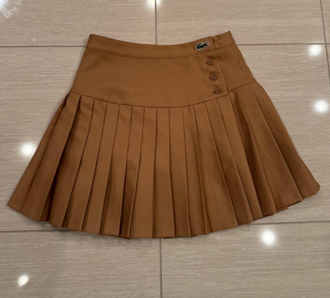 美品 LACOSTE ラコステ ウエストボタンテニススカート S