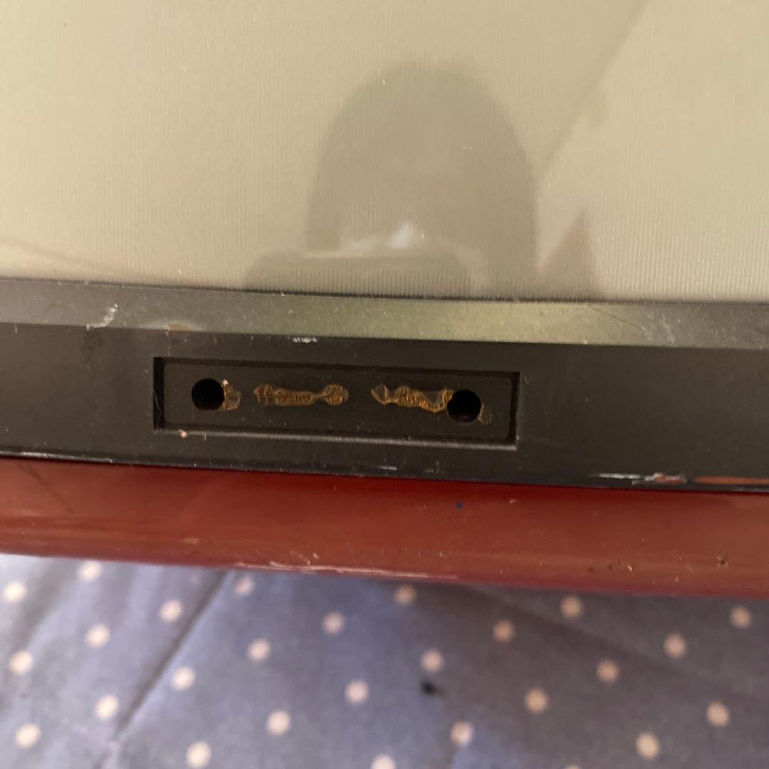 昭和レトロ　小型ブラウン管テレビ 約40cm 赤　レッドSONY KV-1300