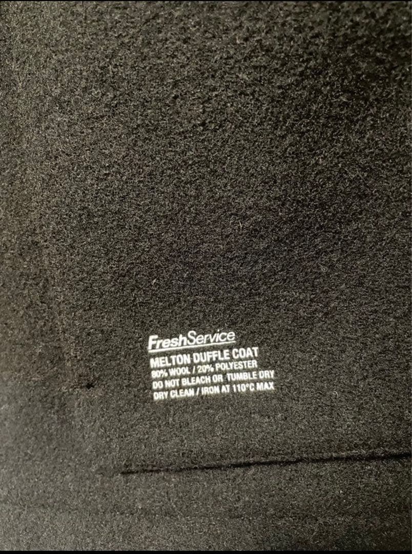 FreshService MELTON DUFFLE COAT L ブラック