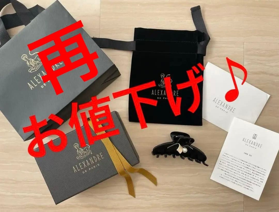 【試着のみ！美品！】ALEXANDRE DE PARIS パール付きヘアクリップ