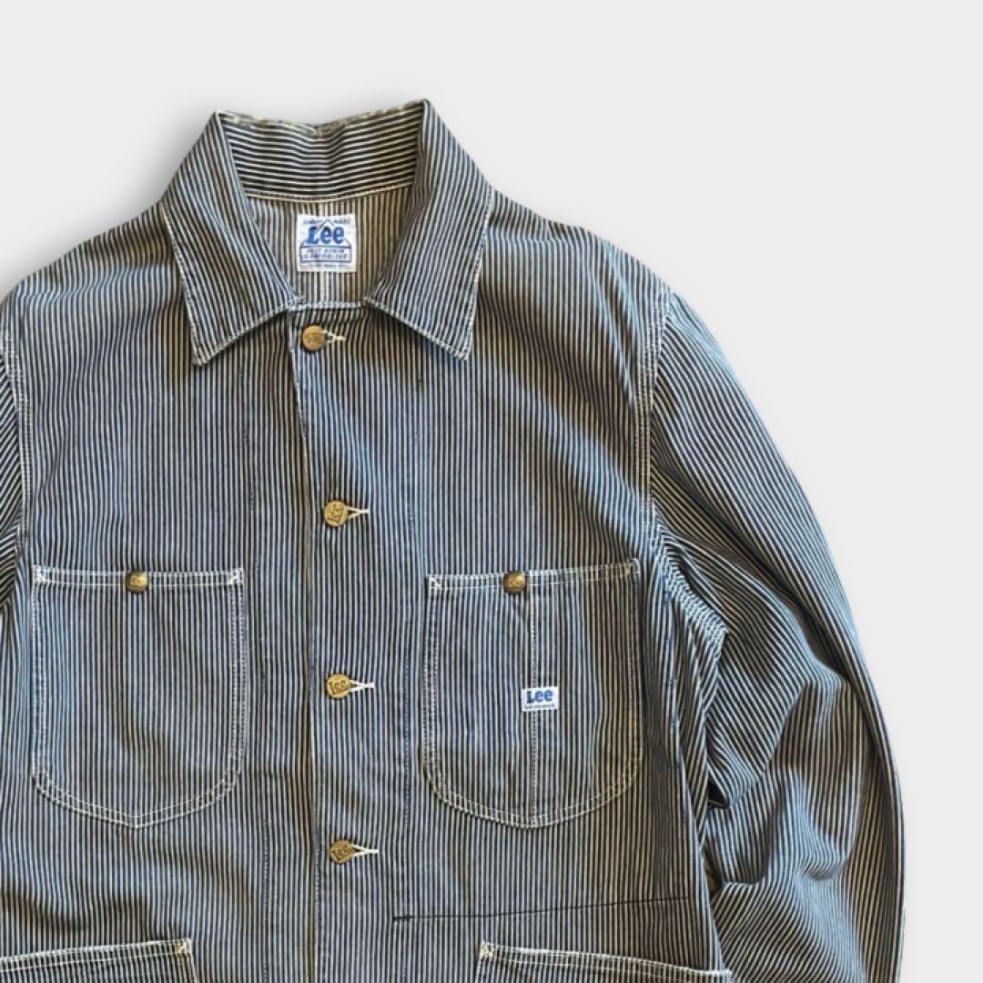 復刻 Lee ハウスタグ ヒッコリー デニム カバーオール ストライプ 美品