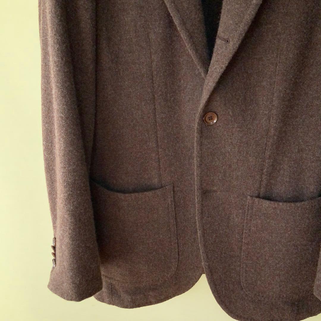 RING JACKETリングヂャケット ウールジャケット46クリーミーワッフル茶