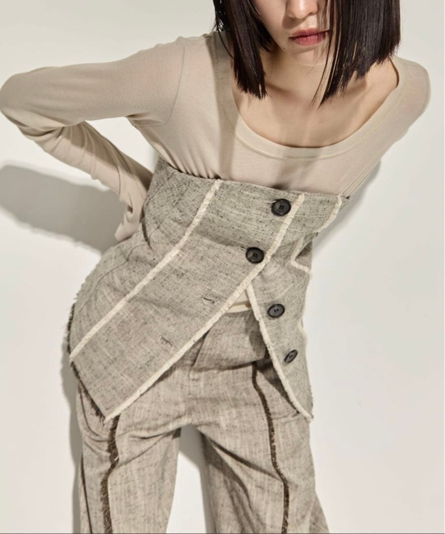 【STUDIOUS/ステュディオス】シルクリネンビスチェコンビトップス