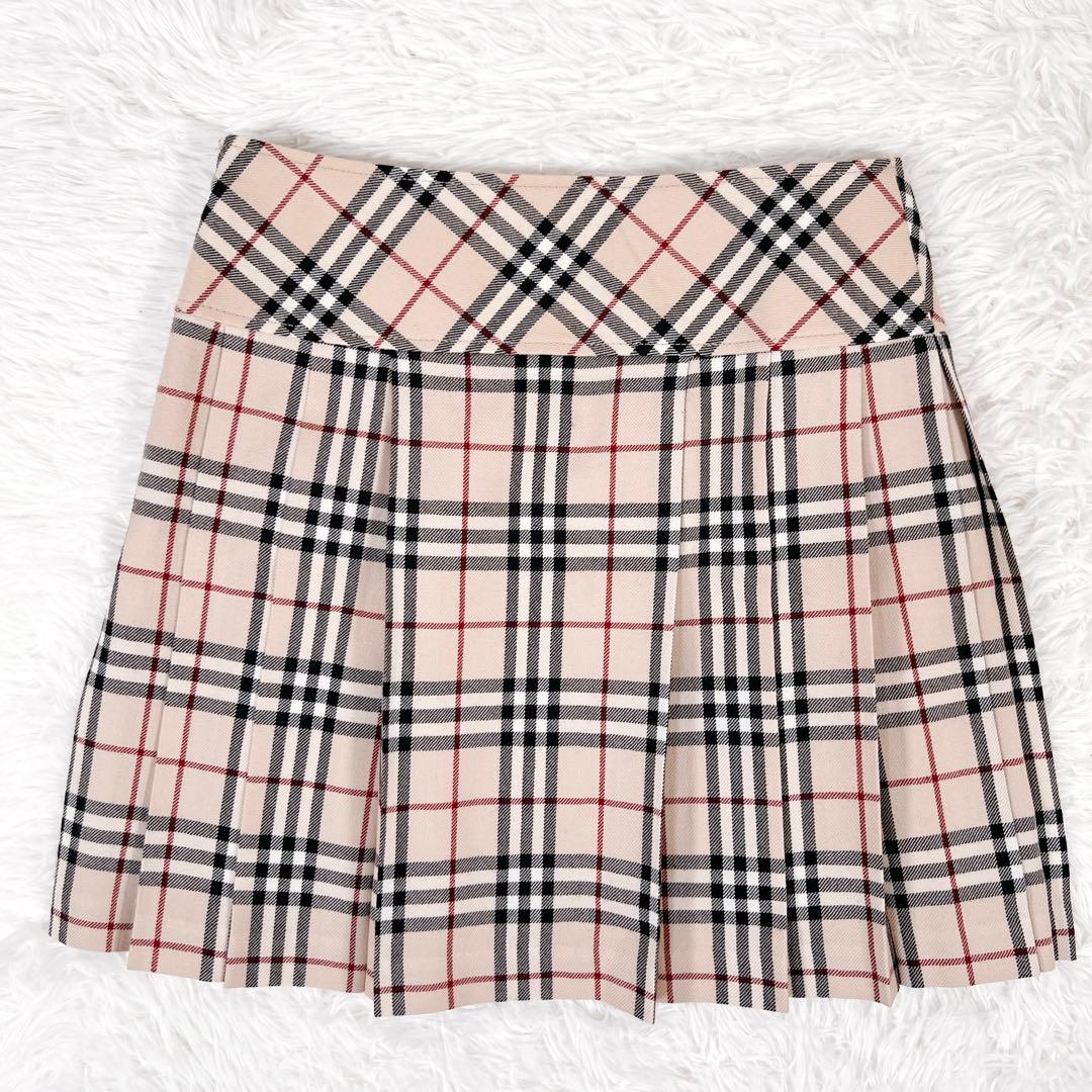 バーバリーブルーレーベル ノバチェック プリーツ ミニスカート 安室奈美恵さん