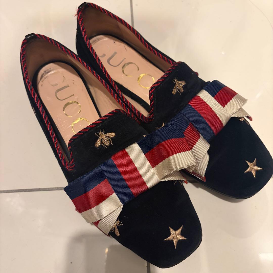 GUCCI ローファー 星刺繍　スリッポン