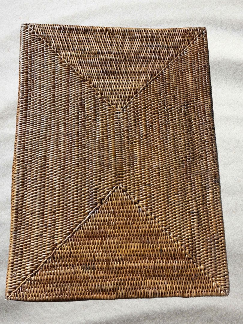 【未使用】バリ島直輸入 特大アタバスケット ランドリー・収納 巾着内布付き