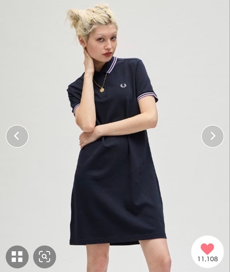 【新品タグ付】FREDPERRY Twin Tipped Pique Dress