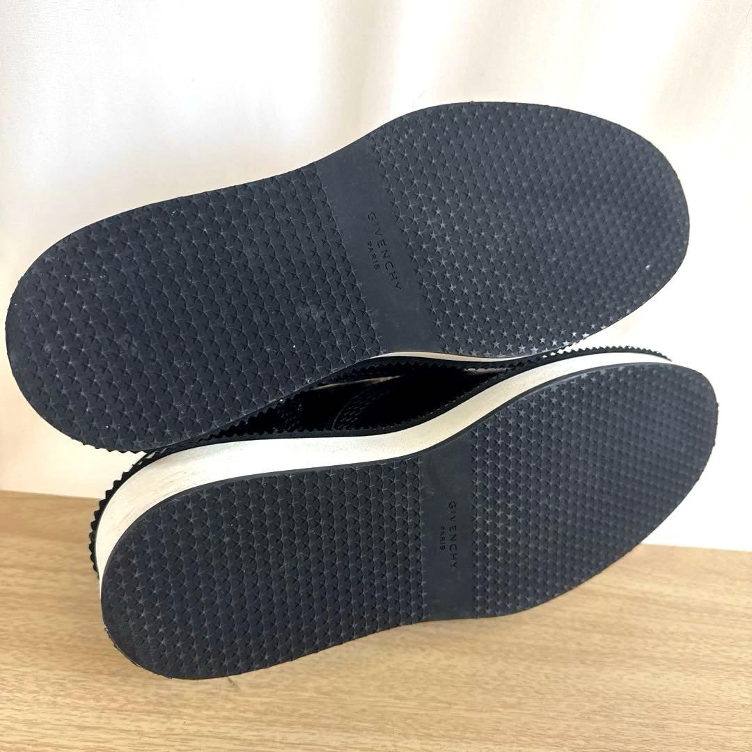 【極美品】GIVENCHYジバンシィブラックレザー フリンジ ローファー 厚底