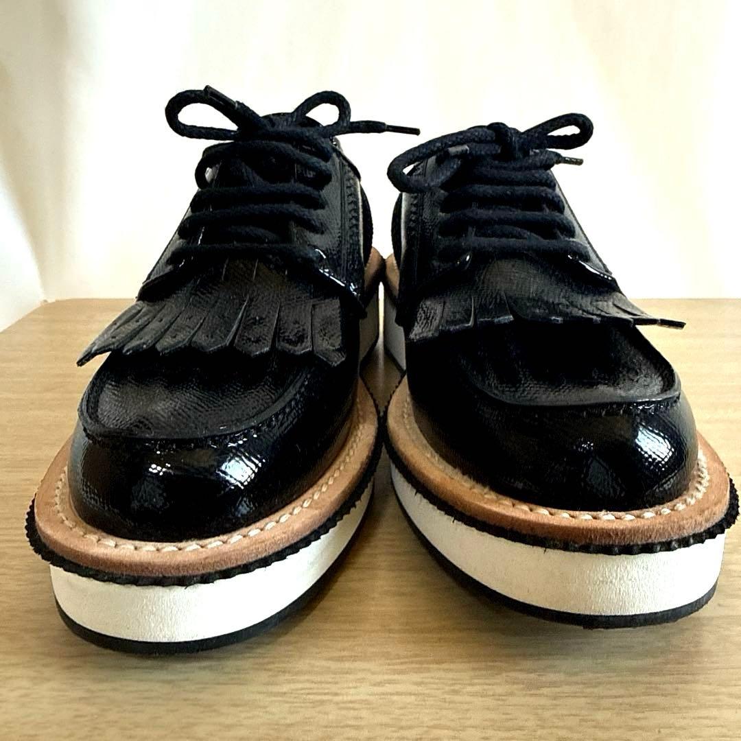 【極美品】GIVENCHYジバンシィブラックレザー フリンジ ローファー 厚底