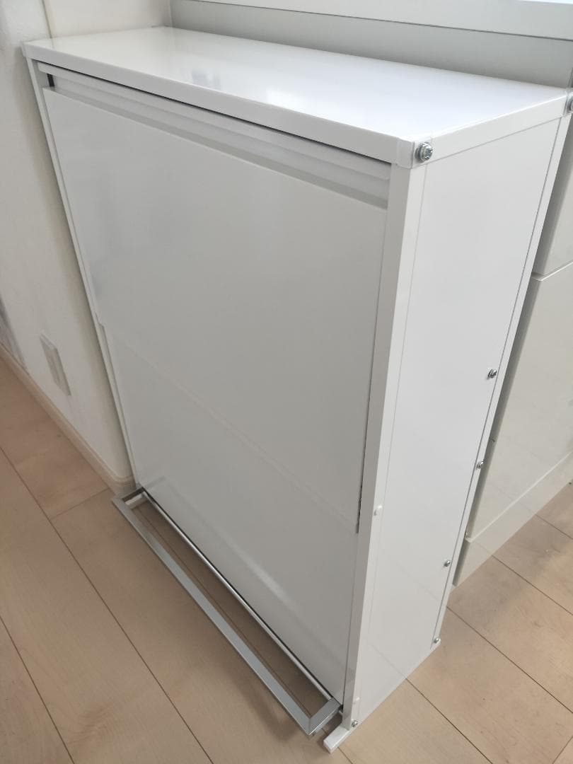 ディノス スチール製 ペダル式 分別ダストボックス 4分別 ゴミ箱 ホワイト