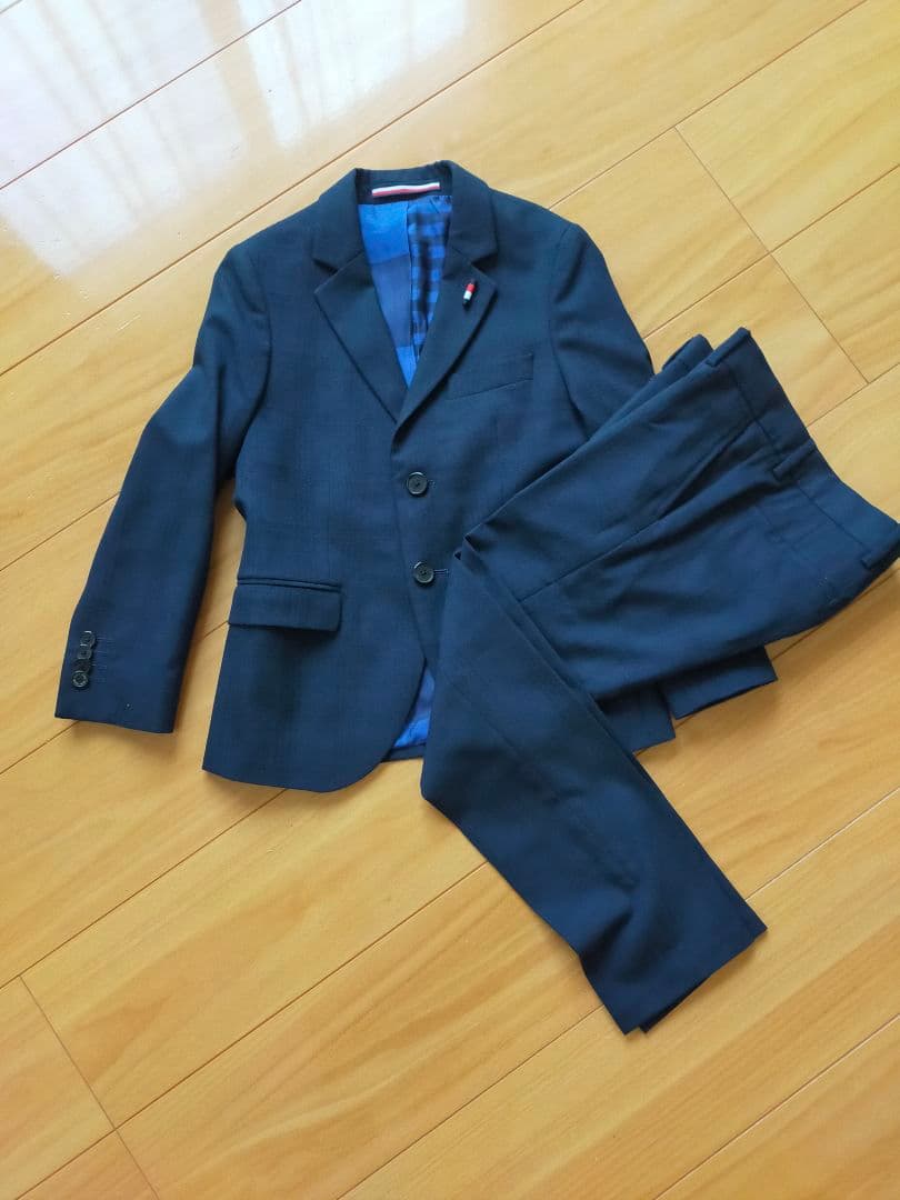 　テイラード　キッズ ネイビー スーツ