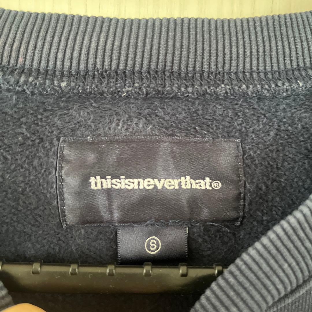 thisisneverthat® ネイビー スウェット S ネバザ