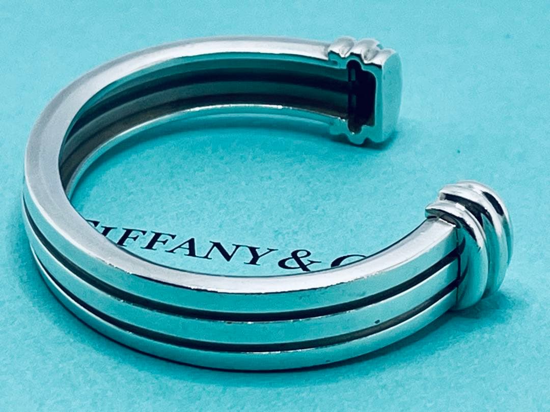h555 希少　ヴィンテージ　ティファニー　1995 グルーブド　バングル925