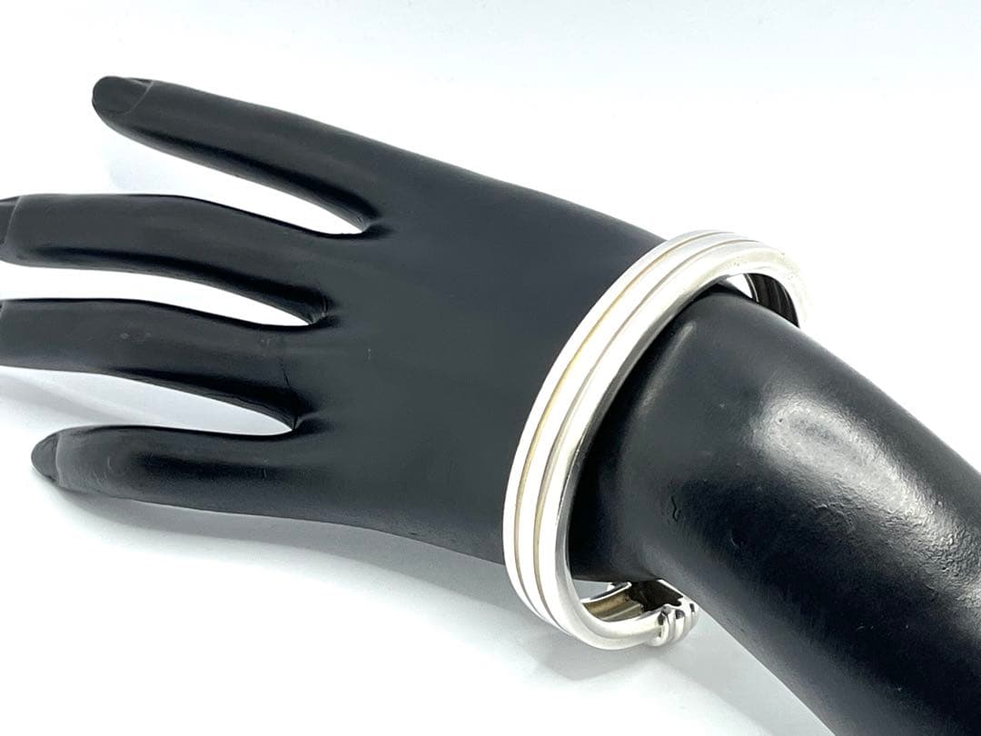 h555 希少　ヴィンテージ　ティファニー　1995 グルーブド　バングル925