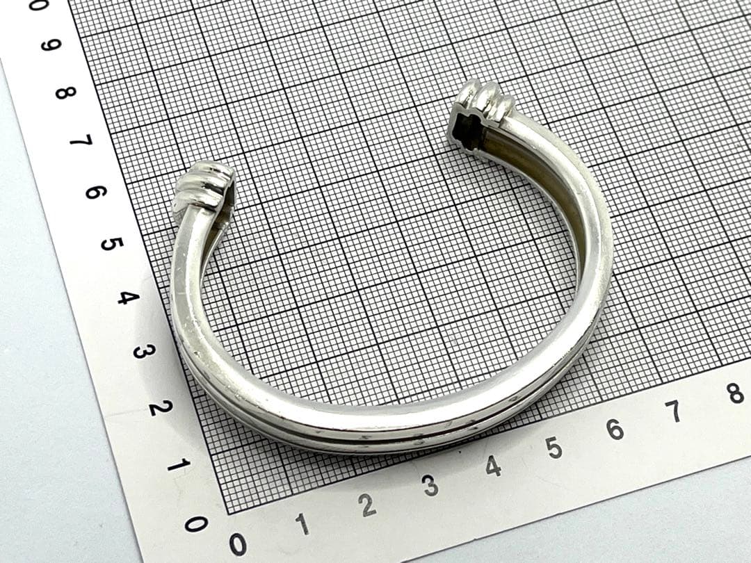 h555 希少　ヴィンテージ　ティファニー　1995 グルーブド　バングル925