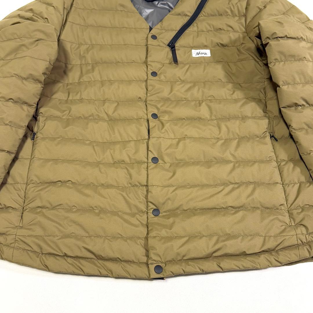 ナンガ ムーンロイド ホワイトレーベル ダウンカーディガン ベージュ XL