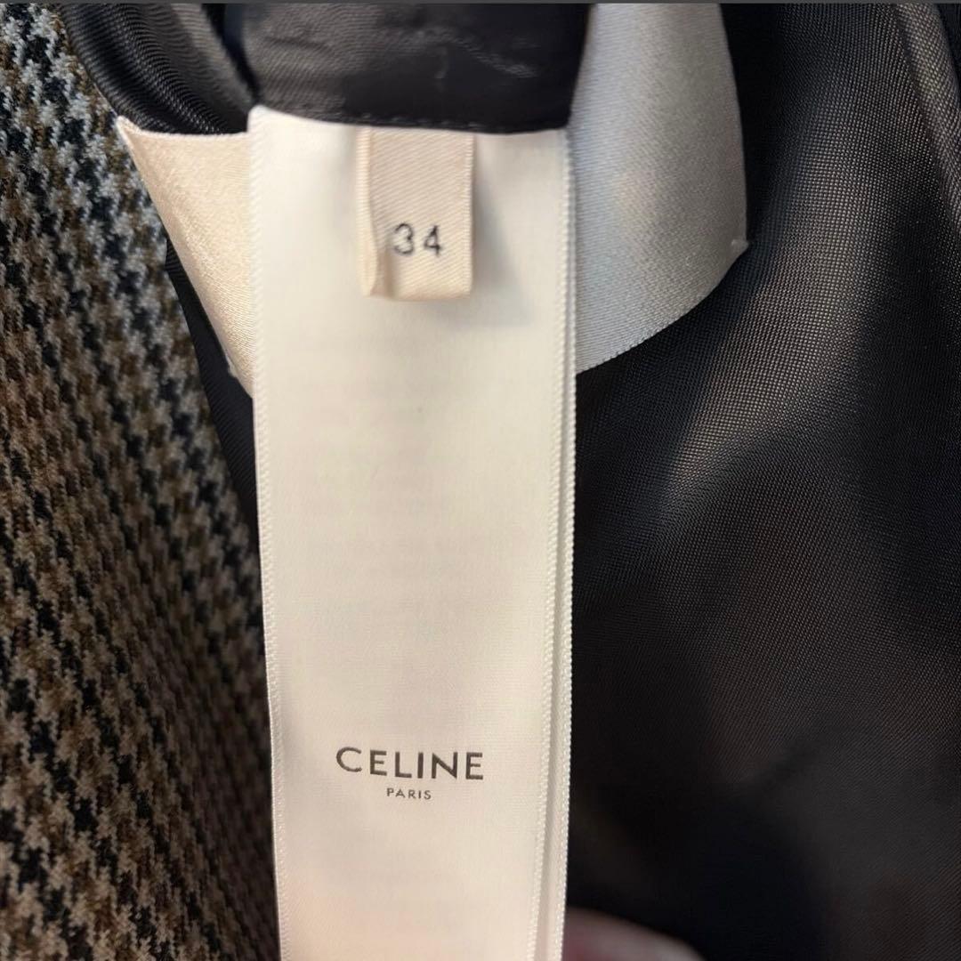 CELINE 千鳥格子柄 テーラードジャケット