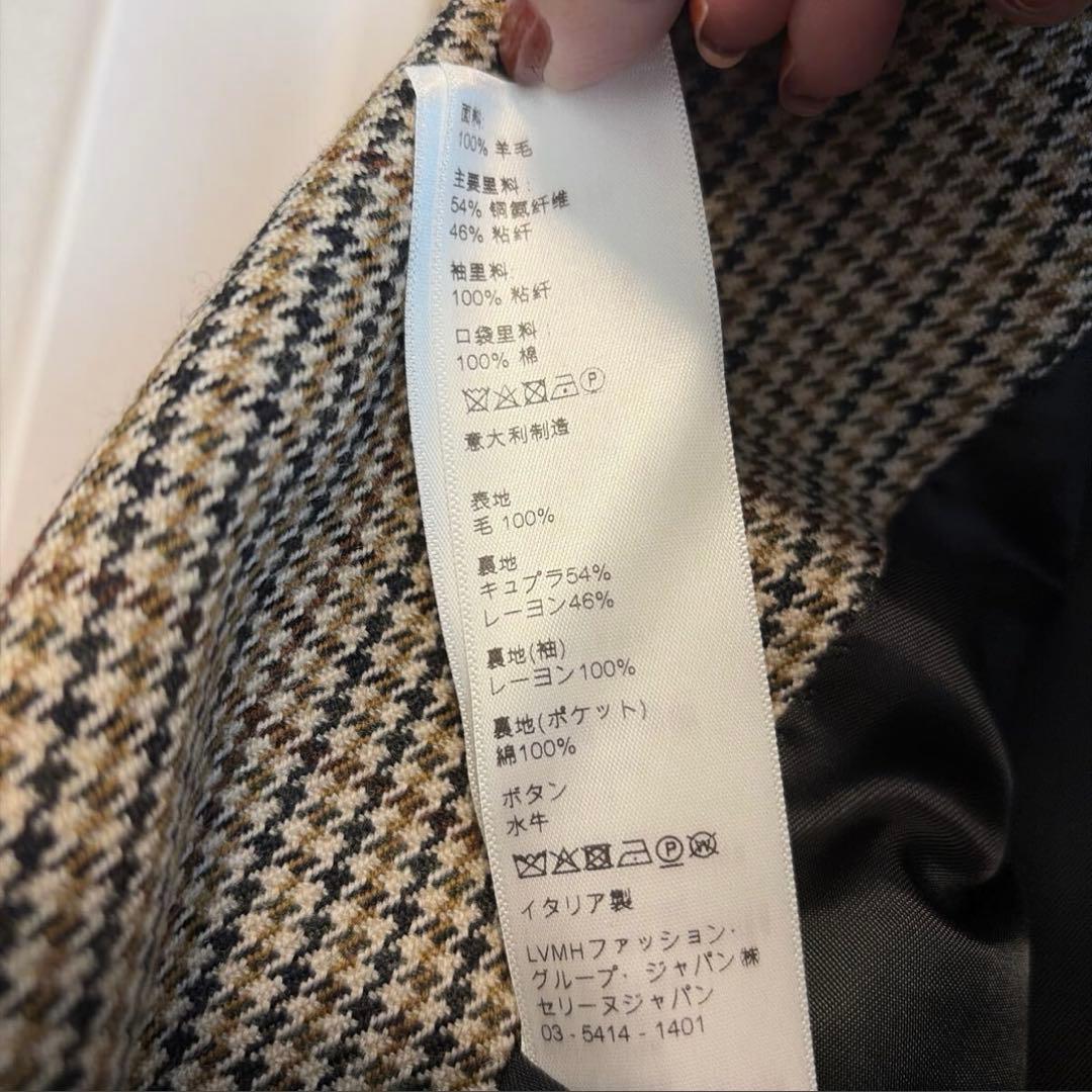 CELINE 千鳥格子柄 テーラードジャケット