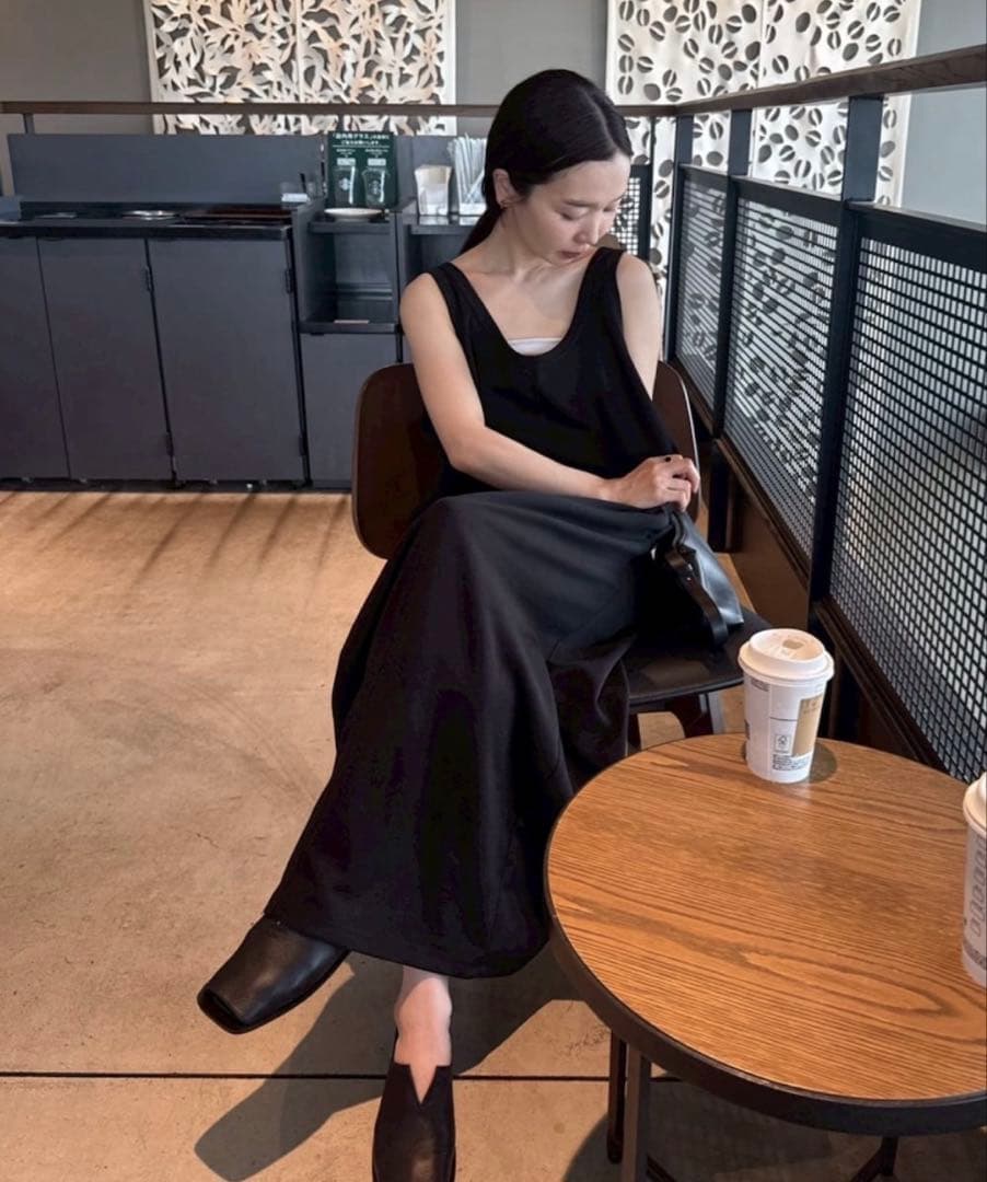 新品箱付♡TODAYFUL♡Leather Slit Sandals♡BK♡38