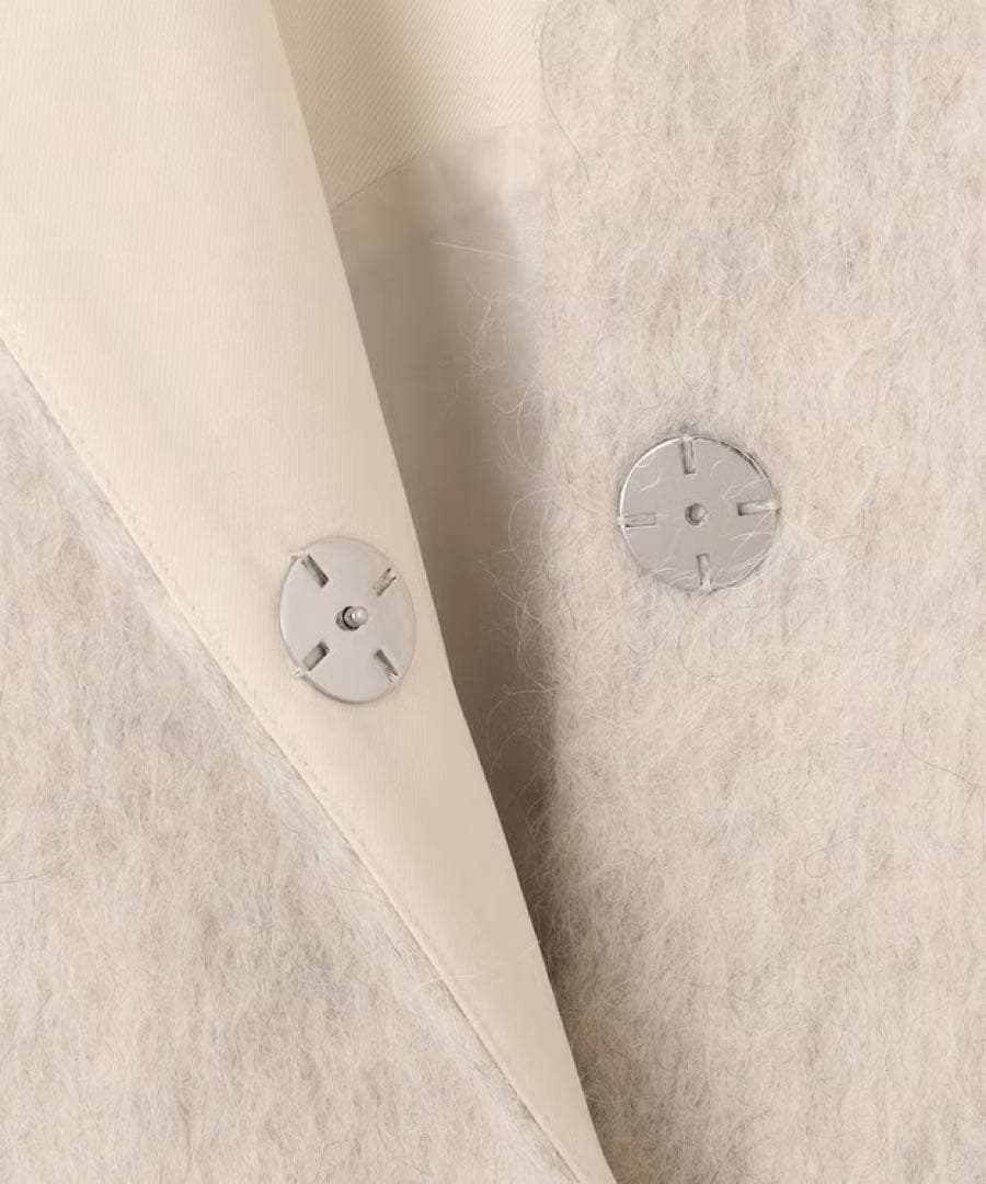 #newans✴︎ロングファーコクーンベスト　アイボリー