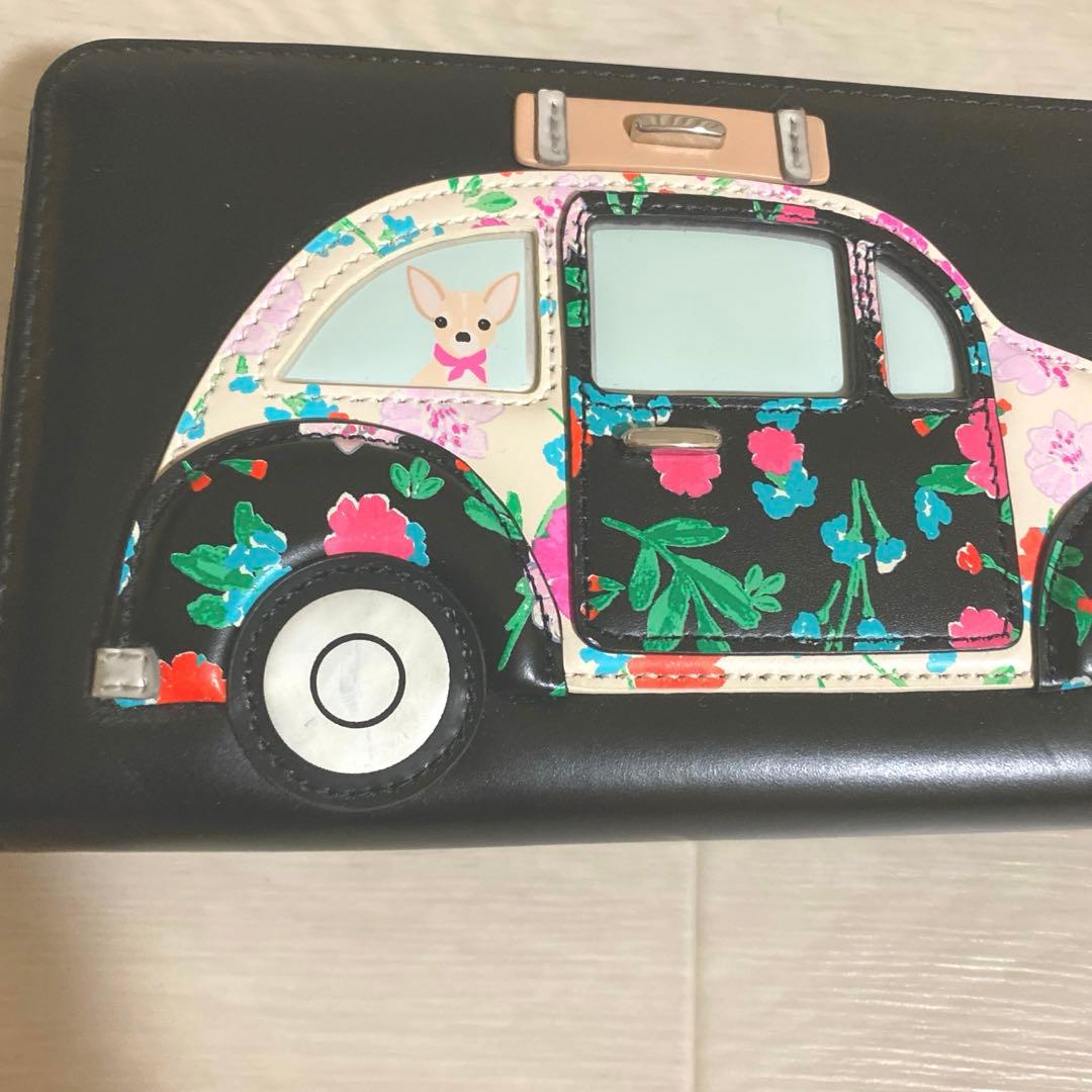 美品　Kate spade 長財布　ブラック　犬　チワワ　犬　可愛い