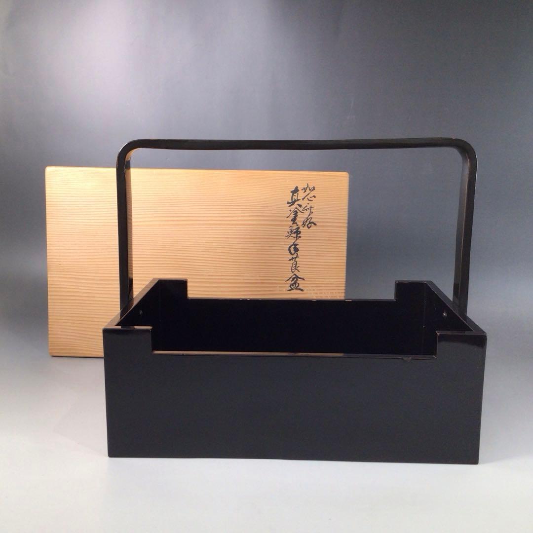 Ｓ１５８　莨盆　『真塗』『如心斎好』『鯨手』『手付煙草盆』　共箱　茶道具