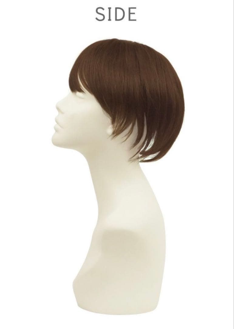 プリシラ人毛100％ 五分ウィッグ ショートヘアピース