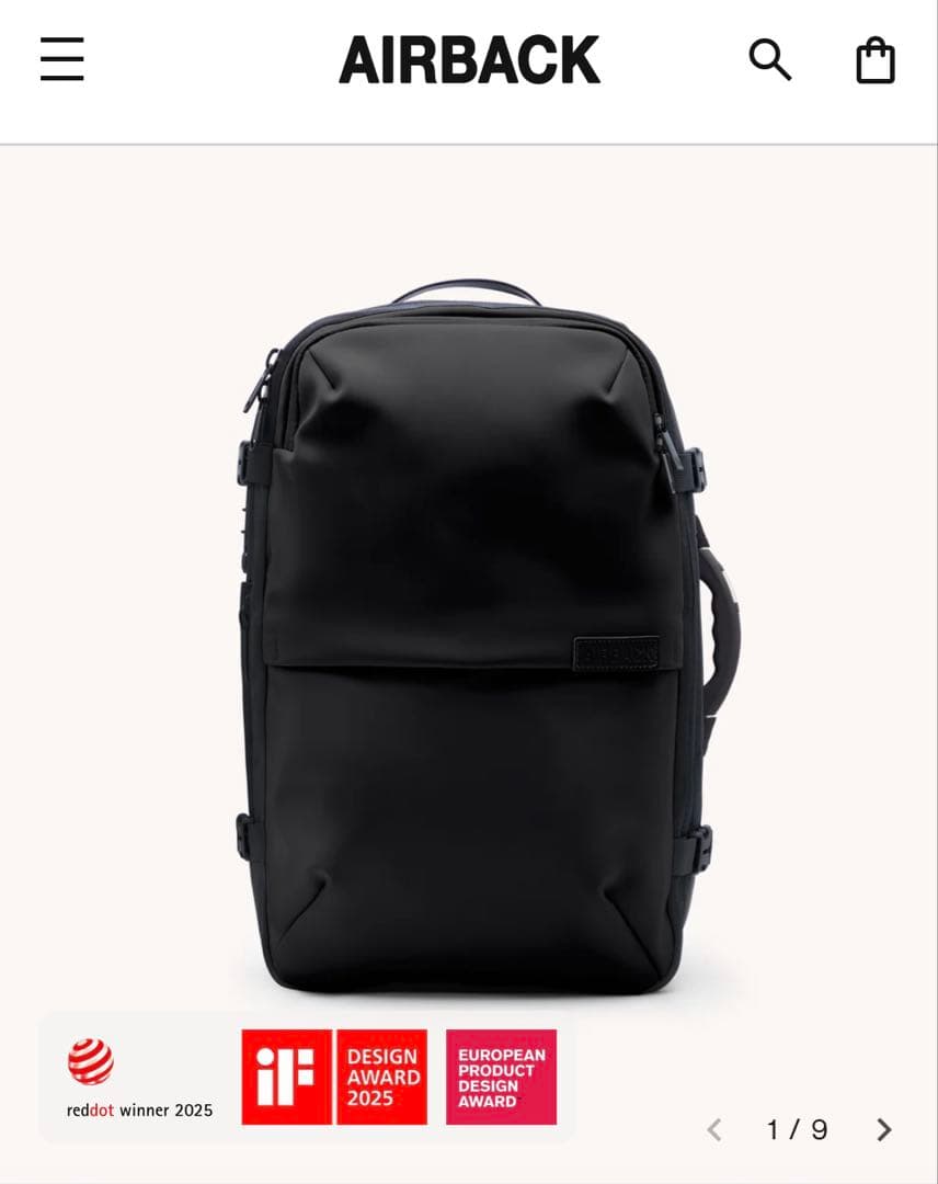 AIRBACK ブラックリュック