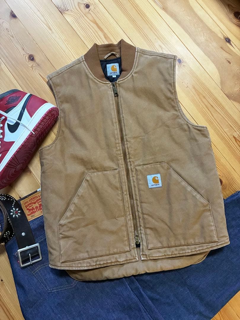 カーハート　carhartt ダックワークベスト M ハミルトンブラウン