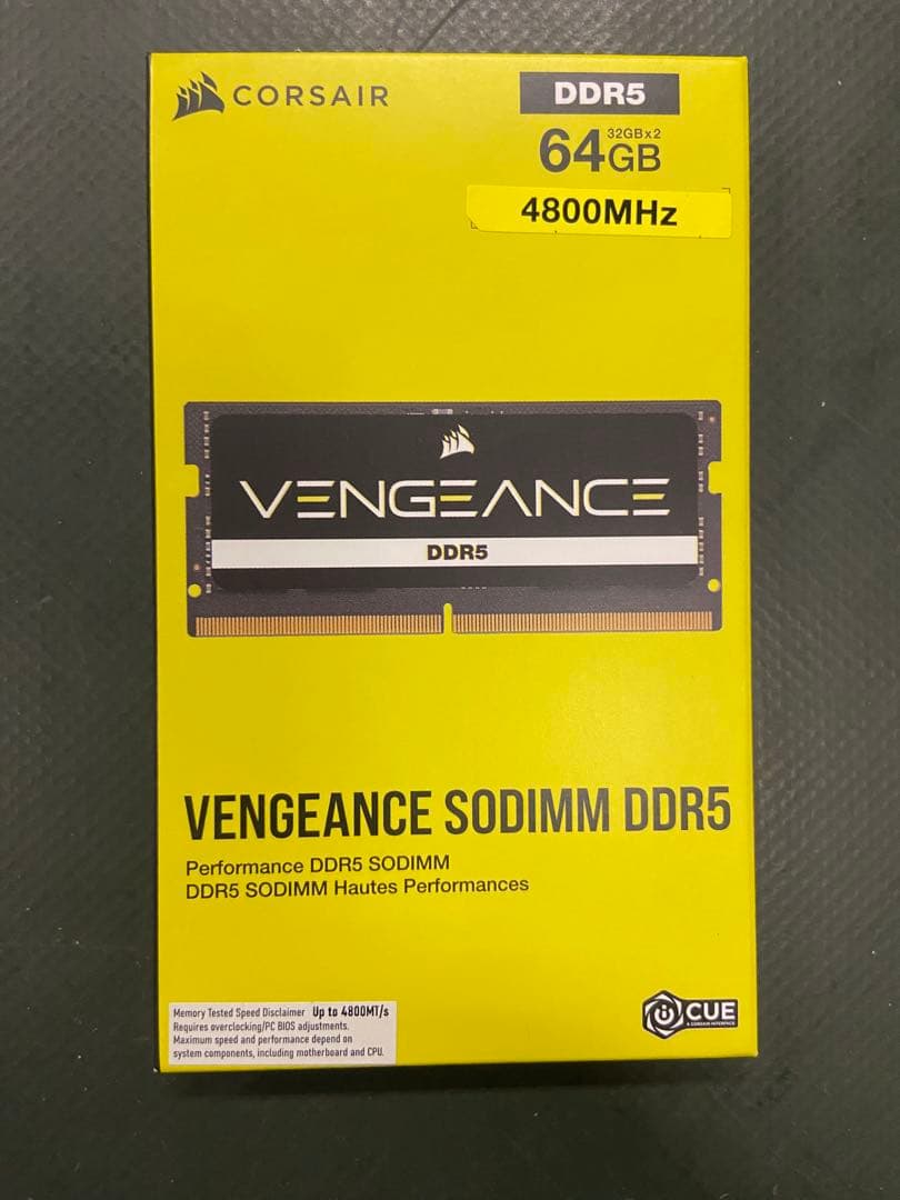 新品　CORSAIR VENGEANCE ノートPC用 DDR5 64GB