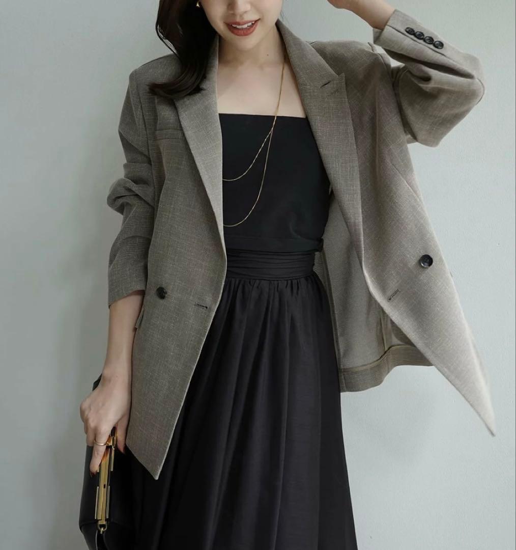 anuans アニュアンス　メッシュダブルジャケット　ベージュ