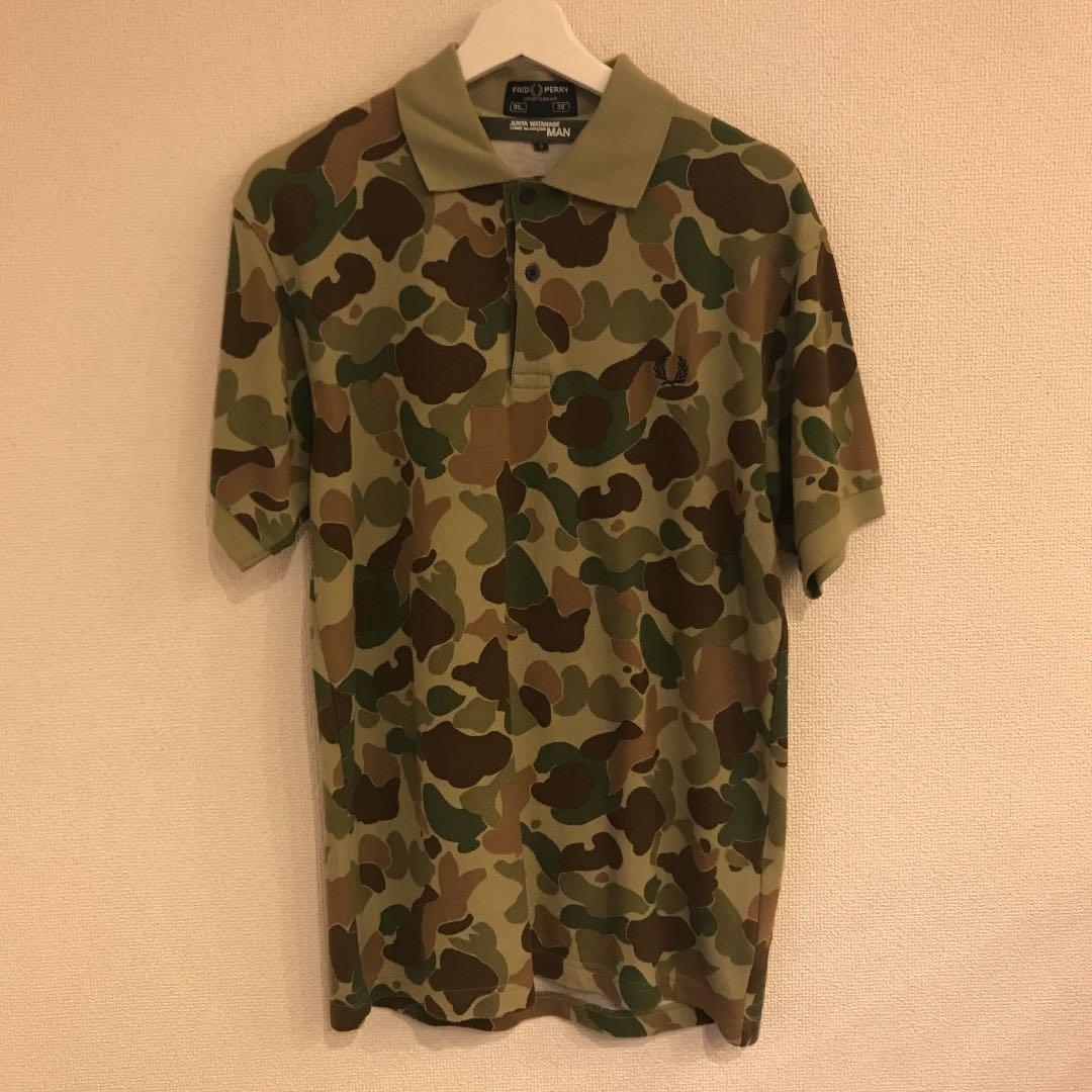 限定コラボ！ジュンヤワタナベコムデギャルソン×フレッドペリー迷彩半袖ポロシャツS