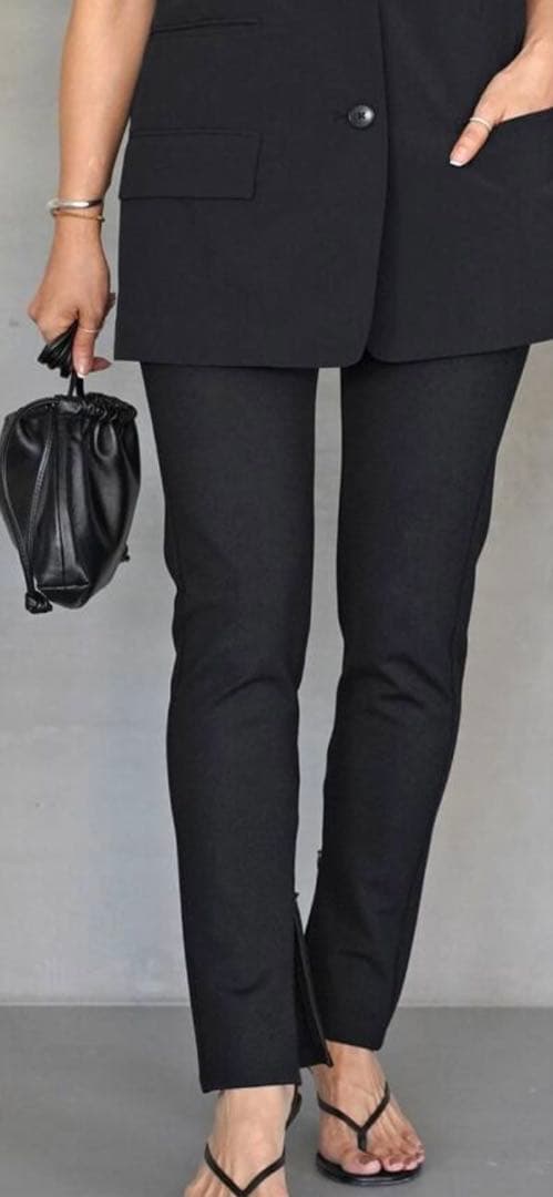 【美品】ドゥーズィエムクラス　Zipレギンスパンツ