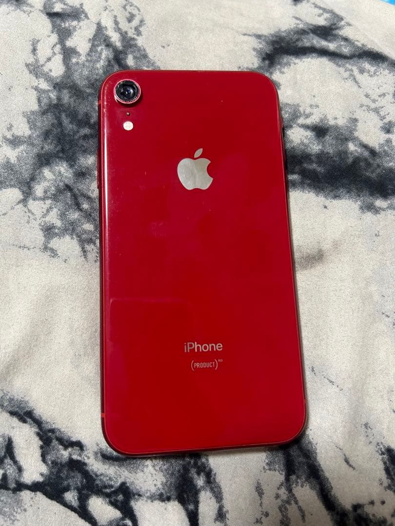 【値下げ可】Apple iPhone XR (赤) 画面ひび割れあり