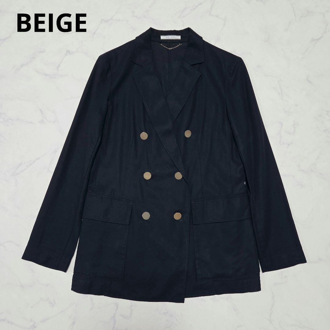 ベイジ BEIGE RIVOLI ダブルジャケット 紺ブレ 金ボタン 完売 L