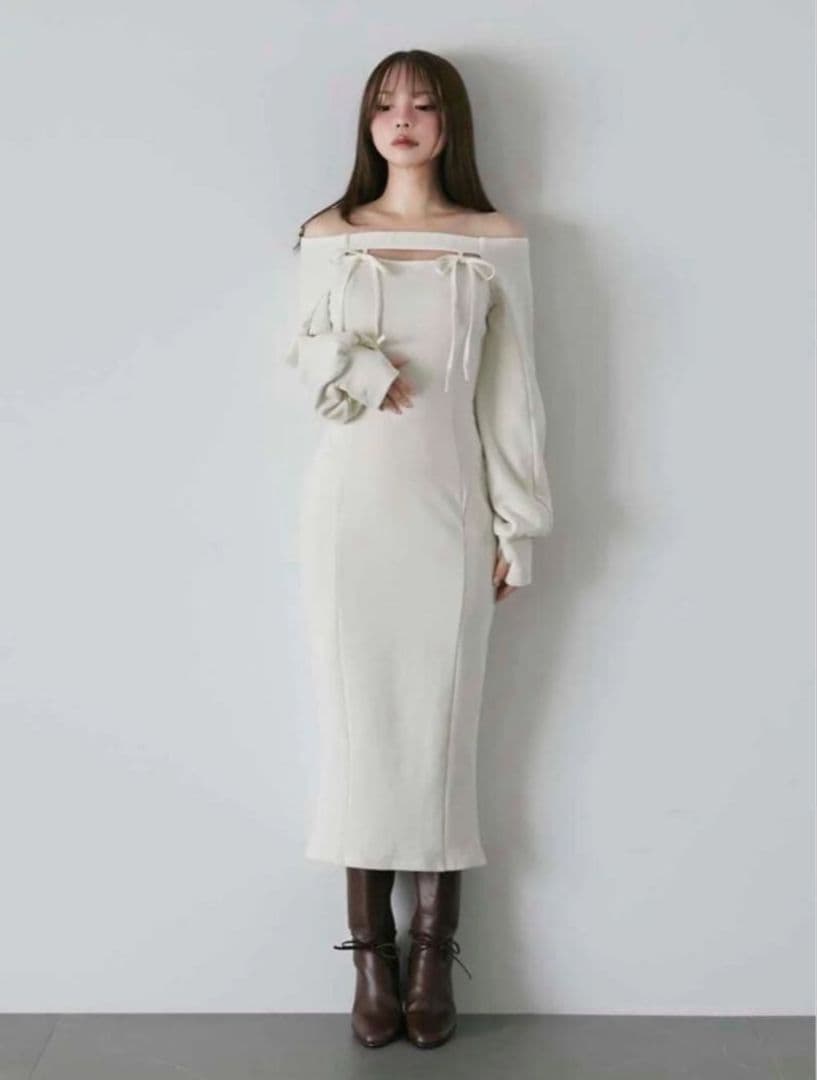 ワンピース andmary Bebe ribbon dress