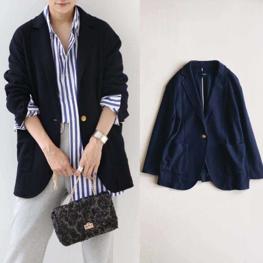 FRAMeWORK スムース ウール ジャケット 金ボタン ネイビー 日本製