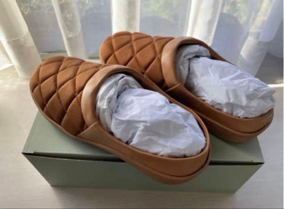 新品未使用 箱付きElfoot スリムスリッポンシューズXS キャメル