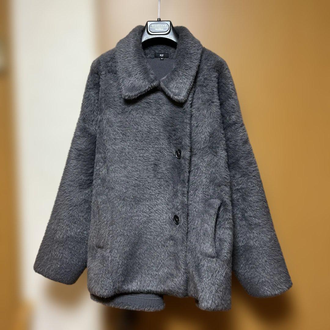 plst プラステ フェザーヤーンニットコートMサイズ試着のみ