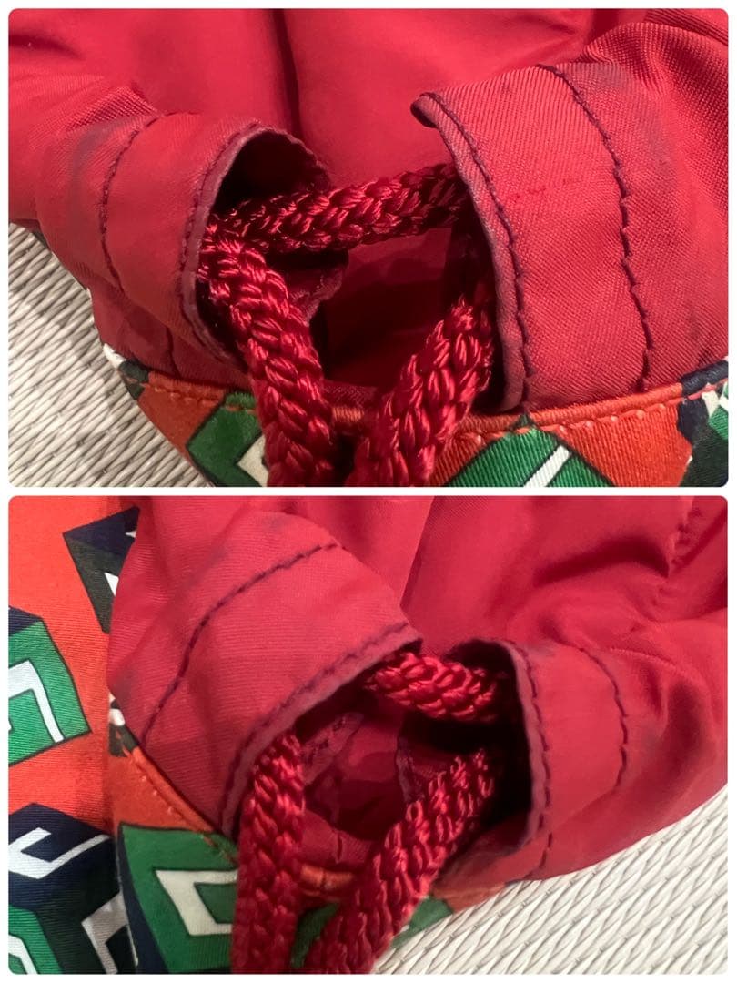 GUCCI グッチ　赤　ドローストリングバックパック　ナップサック　男女兼用