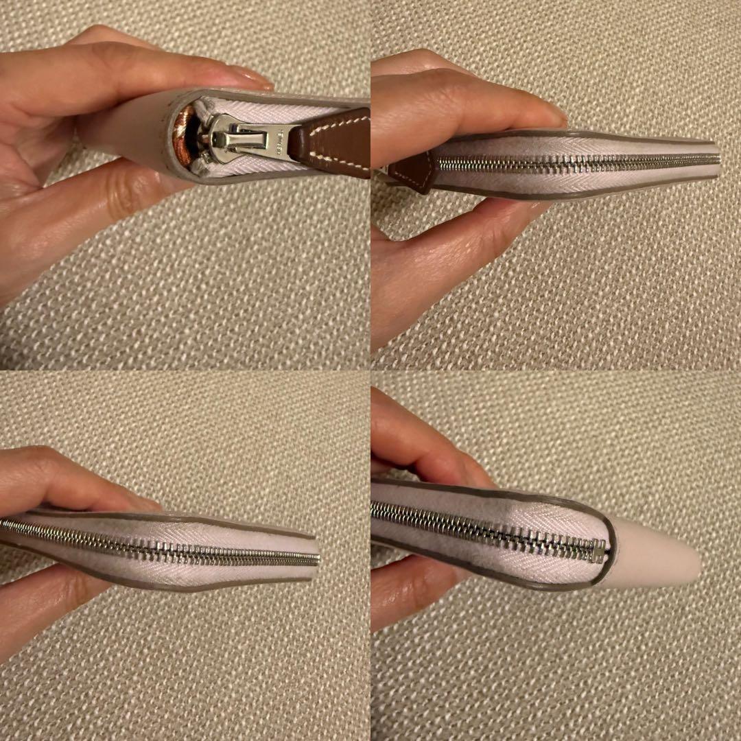 HERMES ライトピンク レザー ケース