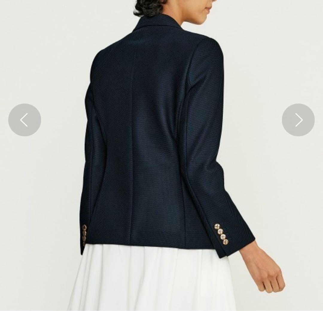 【Sov.】ラッセルメッシュダブルジャケット　38 ネイビー