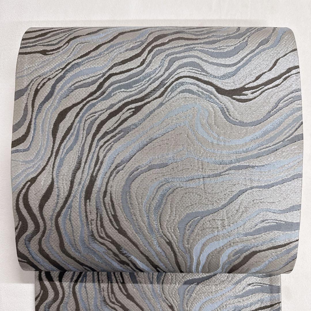 袋帯　全通　リバーシブル　流水模様　着物